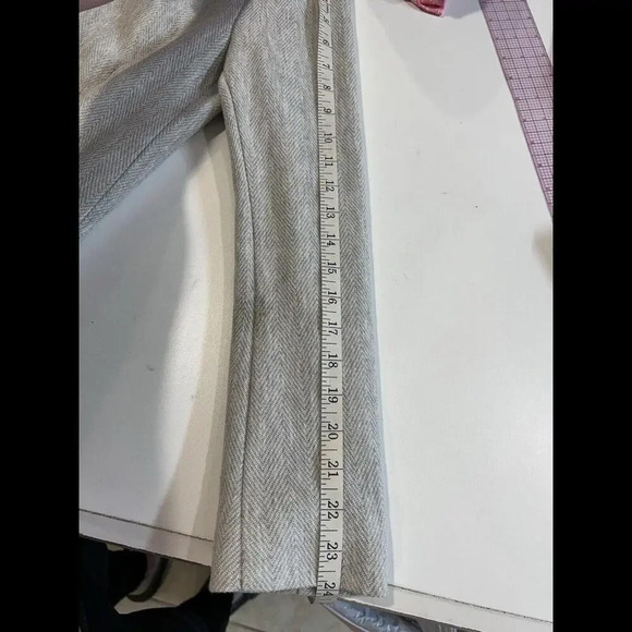 ZARA Gray Marl Herringbone Frock Blazer Jacket Zip Up Stretchy Career Medium - Picture 11 of 15